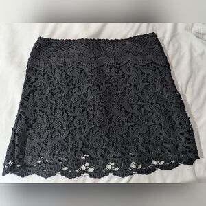 Pins & Needles Black Lace Detail Skirt